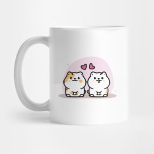 Cute cat couple valentine Mug